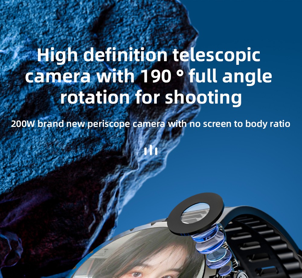 LOKMAT APPLLP 4 Smartwatch, 1.508-inch AMOLED Screen, Support 4G/5G SIM Card, Heart Rate Blood Oxygen Monitoring, NFC Function, GPS Positioning