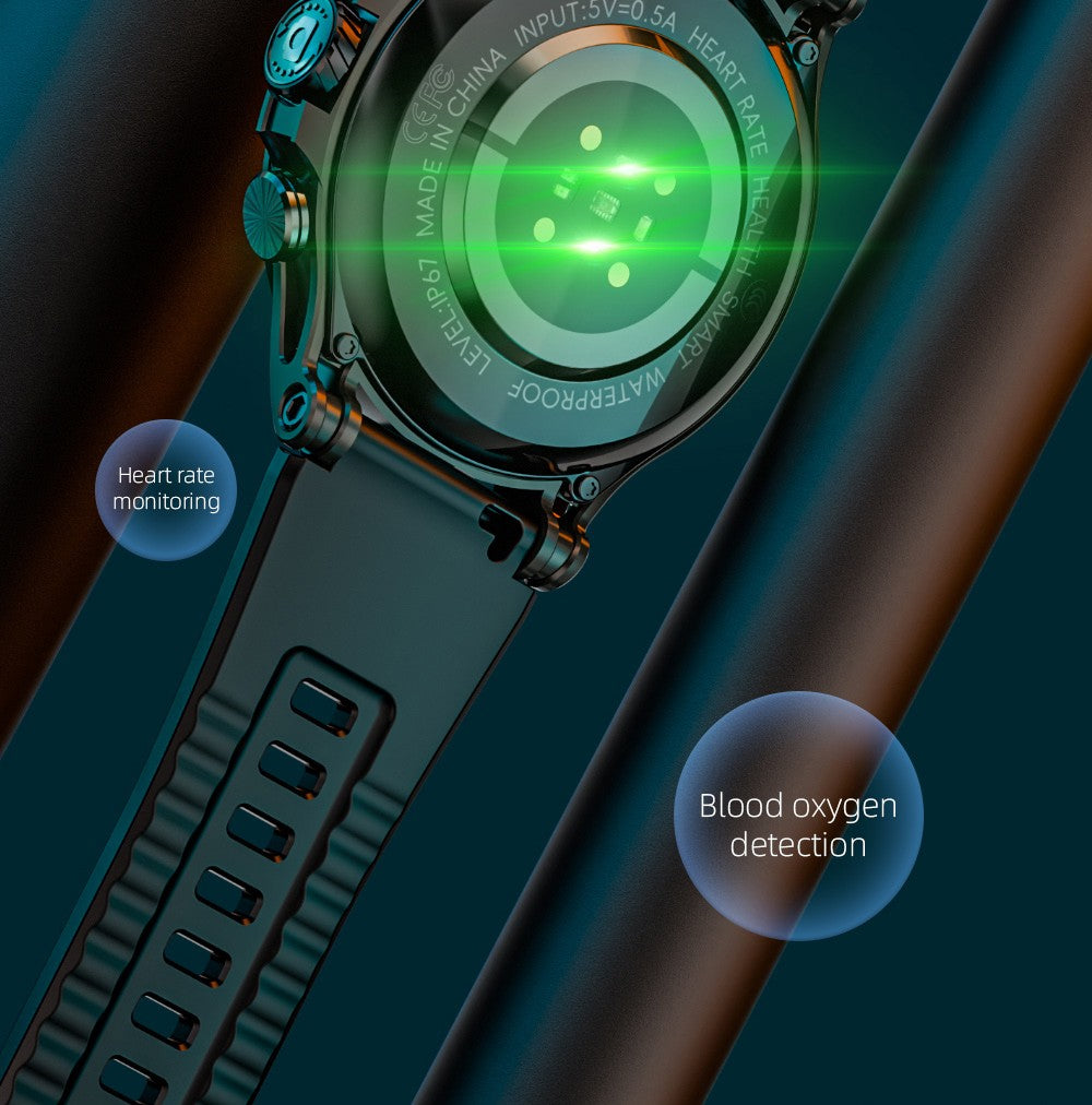 LOKMAT APPLLP 4 Smartwatch, 1.508-inch AMOLED Screen, Support 4G/5G SIM Card, Heart Rate Blood Oxygen Monitoring, NFC Function, GPS Positioning