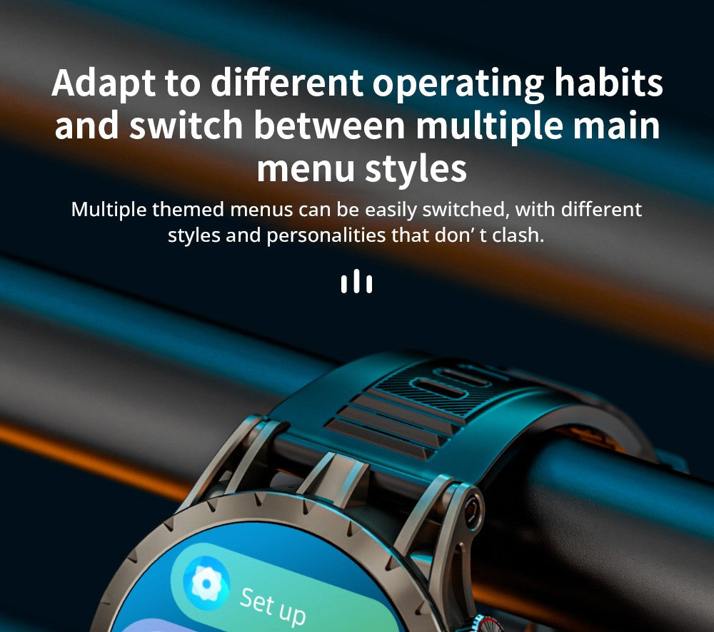 LOKMAT APPLLP 4 Smartwatch, 1.508-inch AMOLED Screen, Support 4G/5G SIM Card, Heart Rate Blood Oxygen Monitoring, NFC Function, GPS Positioning