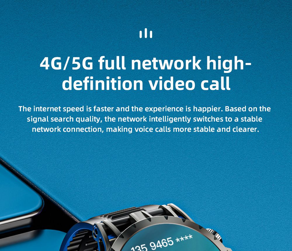 LOKMAT APPLLP 4 Smartwatch, 1.508-inch AMOLED Screen, Support 4G/5G SIM Card, Heart Rate Blood Oxygen Monitoring, NFC Function, GPS Positioning