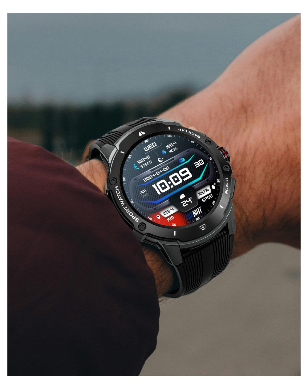 LOKMAT APPLLP 4G Smartwatch, AMOLED HD Screen, NFC Access, Heart Rate Health Monitoring, Bluetooth 4.2, Multiple Sports Modes, GPS/Beidou/Granas/AGPS/LBS Positioning