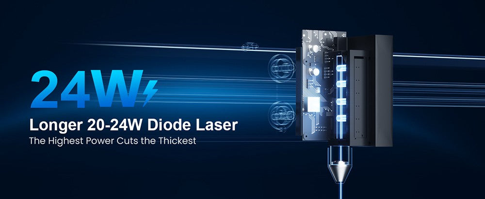 Longer Laser B1 20W Laser Engraver Cutter, 4-core Laser Head, 450 x 440mm Engraving Area