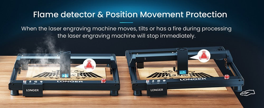 Longer Laser B1 20W Laser Engraver Cutter, 4-core Laser Head, 450 x 440mm Engraving Area