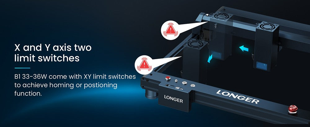 Longer Laser B1 30W Laser Engraver Cutter, 6-core Laser Head, 450 x 440mm Engraving Area