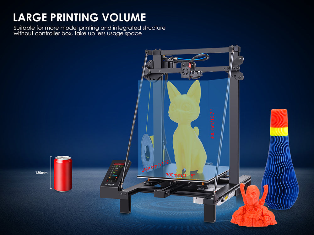 Longer LK5 Pro 3D Printer, 90% Pre-Assembled, Silent Motherboard, 300*300*400mm