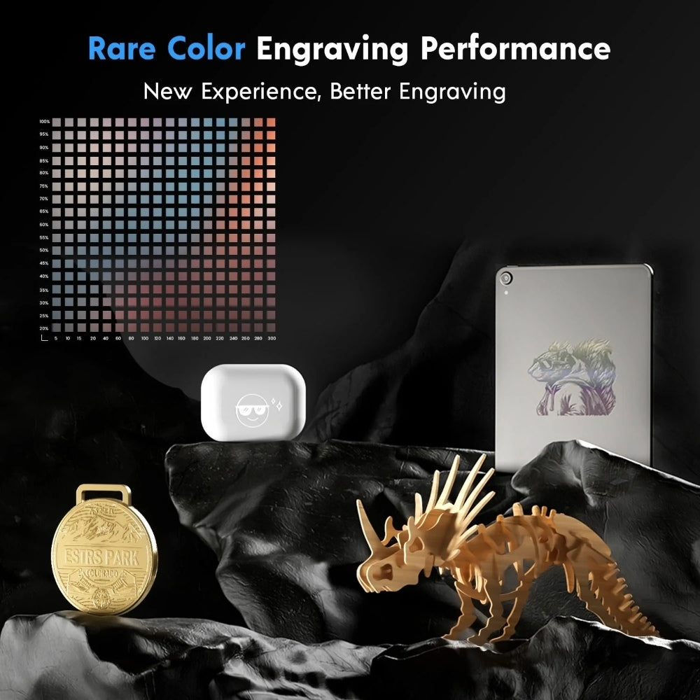 LONGER RAY5 20W Laser Engraver Cutter, Fixed Focus, 0.08*0.1mm Laser Spot, Color Touchscreen, 32-Bit Chipset, Support APP Connection, Working Area 375*375mm