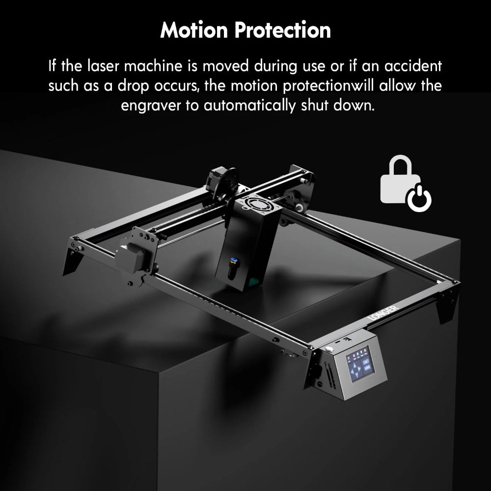 LONGER RAY5 20W Laser Engraver Cutter, Fixed Focus, 0.08*0.1mm Laser Spot, Color Touchscreen, 32-Bit Chipset, Support APP Connection, Working Area 375*375mm