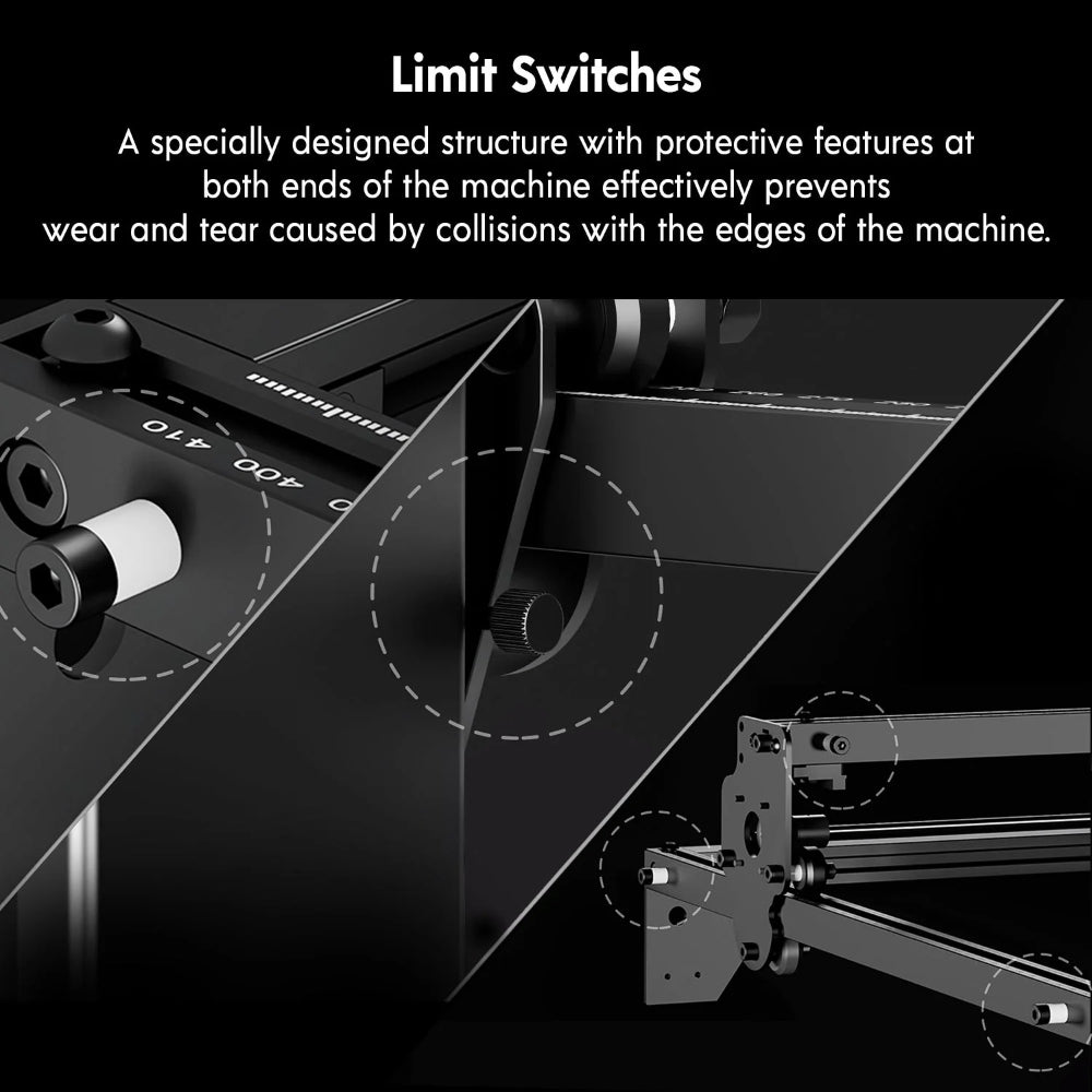 LONGER RAY5 20W Laser Engraver Cutter, Fixed Focus, 0.08*0.1mm Laser Spot, Color Touchscreen, 32-Bit Chipset, Support APP Connection, Working Area 375*375mm