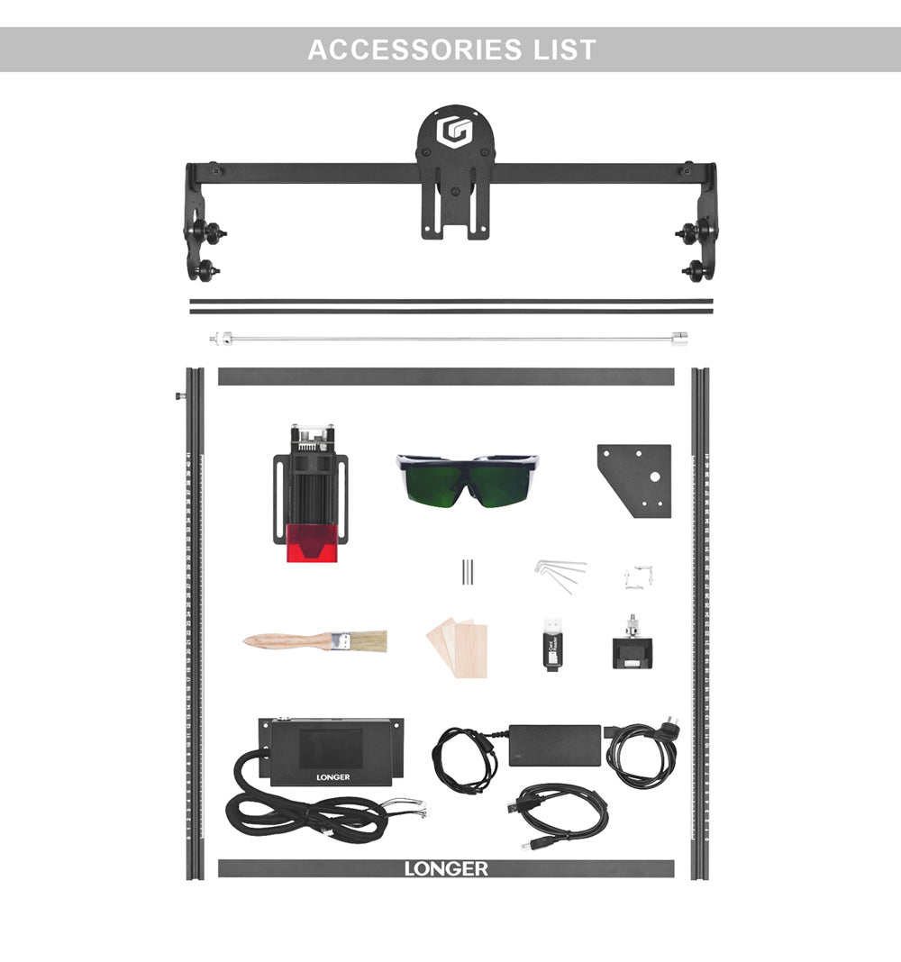LONGER RAY5 5W Laser Engraver, 32-Bit Chipset, WIFI Connection, 3.5