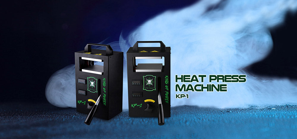 Prensa térmica para resina KP-1 Tech-L, placas calefactoras dobles de 4,5 x 4,7 pulgadas, 1000 W, 4 barras calefactoras, control digital de temperatura, para resina y flores secas.