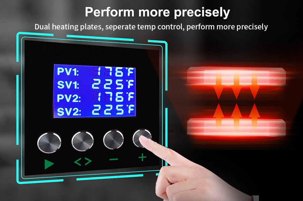 Prensa Térmica LTQ VAPOR KP-402, Platos de Calentamiento Dobles, Presión Inicial de 4 Toneladas, Temperatura Ajustable
