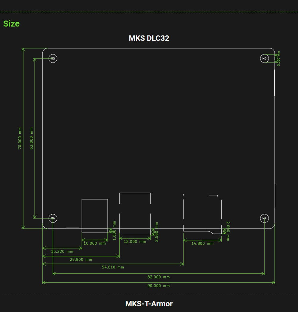 Placa de control para grabador láser Makerbase MKS DLC32 de 32 bits
