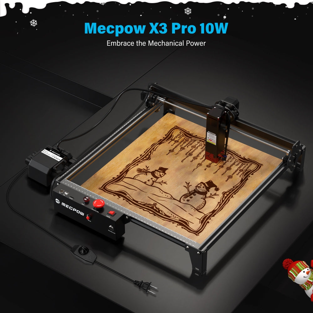Grabador láser Mecpow X3 Pro de 10 W con kit de asistencia de aire.