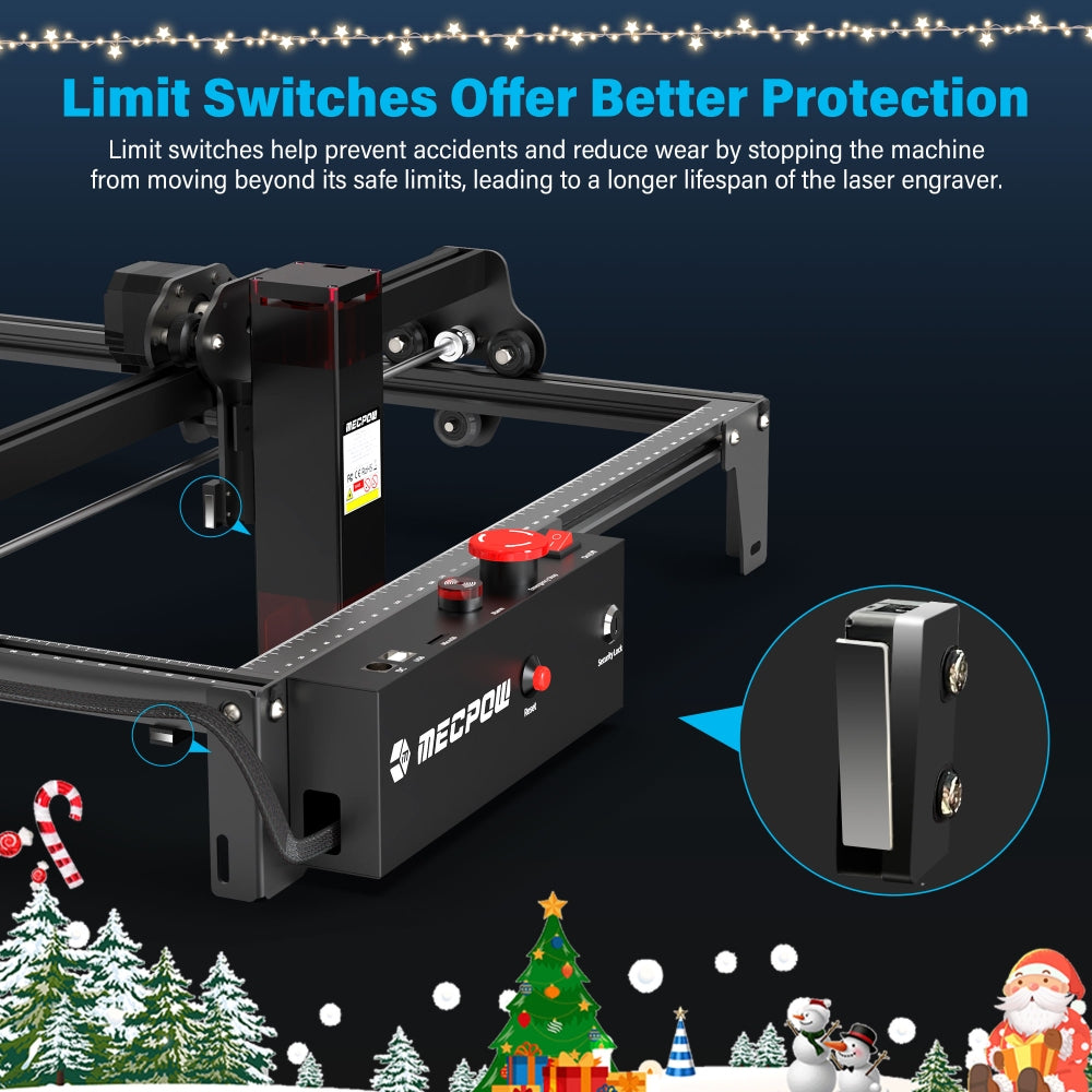 Grabador láser Mecpow X3 Pro de 10 W con kit de asistencia de aire.