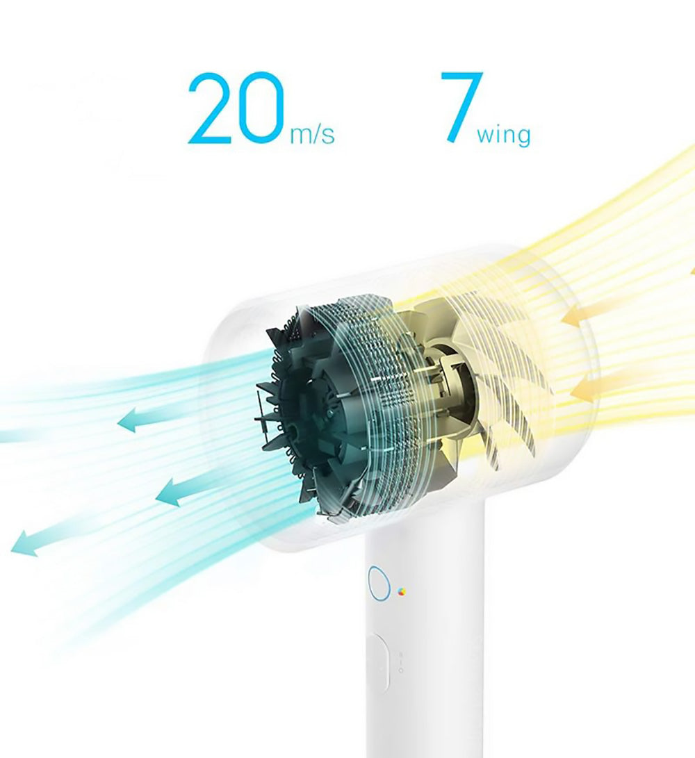Secador de pelo iónico de agua portátil Xiaomi Mijia H300 1600W, secado rápido, cuidado capilar con iones negativos, profesional.