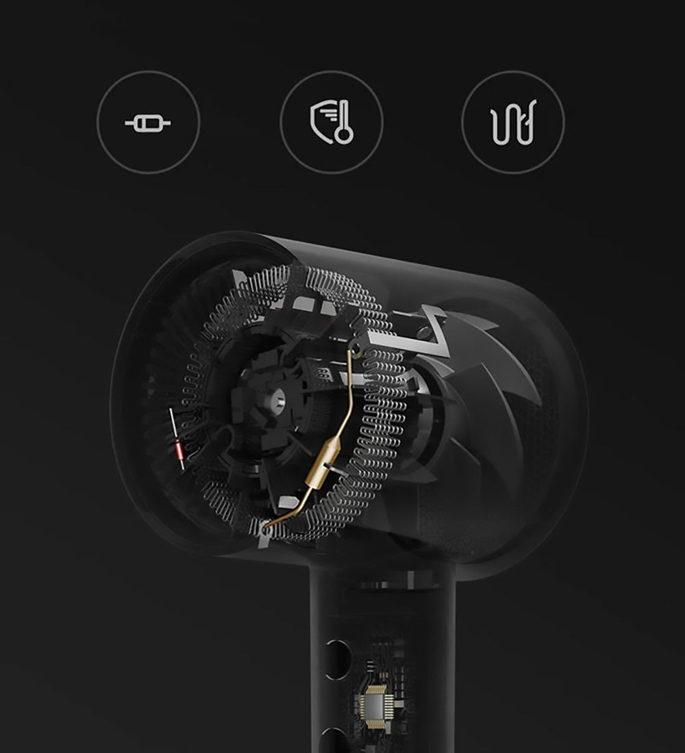 Secador de pelo iónico de agua portátil Xiaomi Mijia H300 1600W, secado rápido, cuidado capilar con iones negativos, profesional.