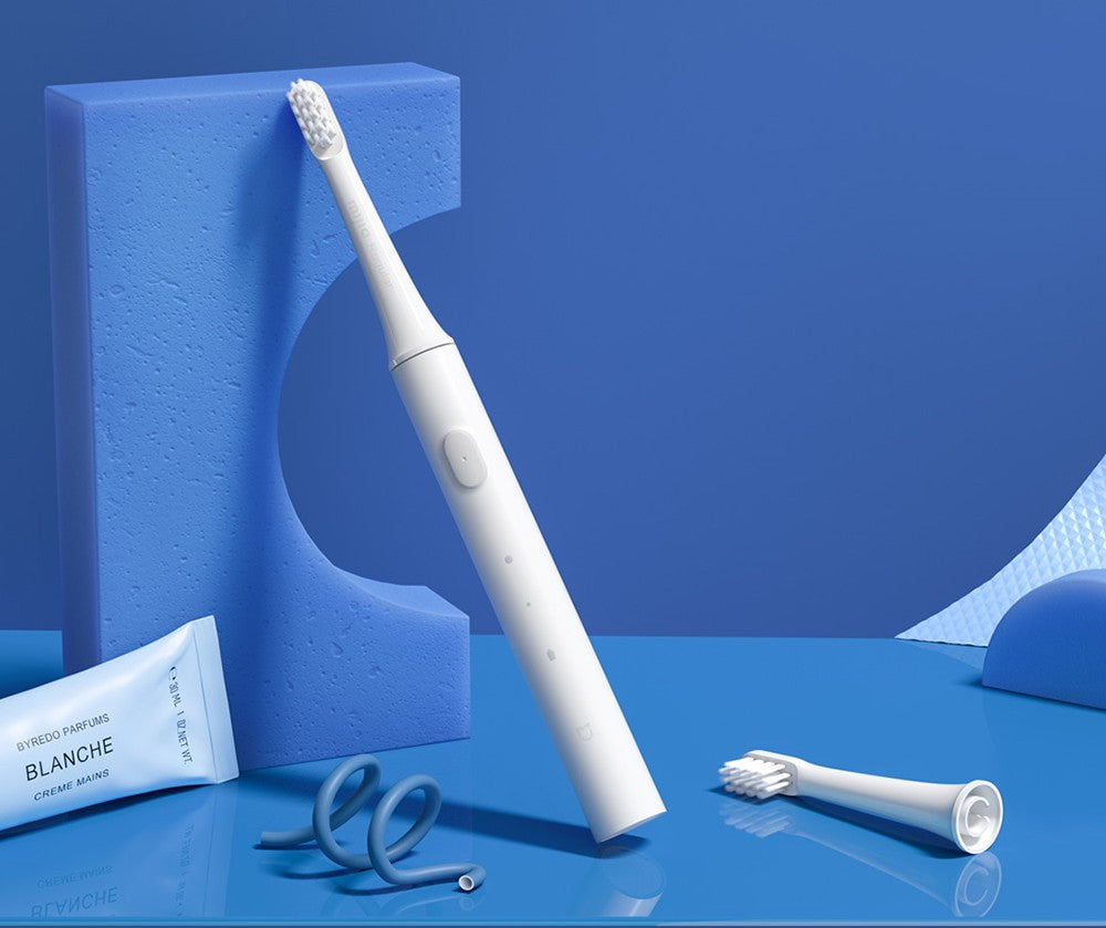 3 cabezales de cepillo de dientes eléctricos Xiaomi Mijia MBS302, compatibles con el cepillo de dientes eléctrico sónico Mijia T100 - Blanco