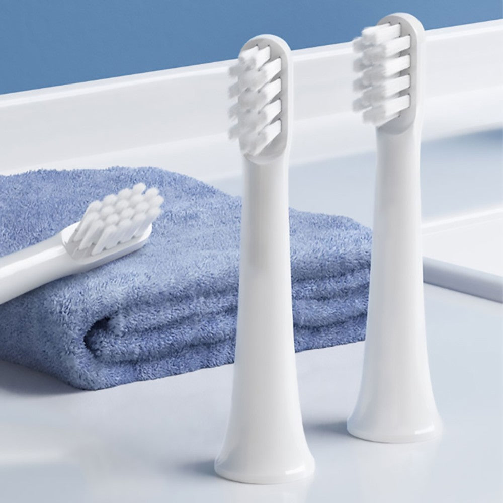 3 cabezales de cepillo de dientes eléctricos Xiaomi Mijia MBS302, compatibles con el cepillo de dientes eléctrico sónico Mijia T100 - Blanco