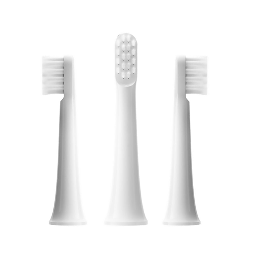 3 cabezales de cepillo de dientes eléctricos Xiaomi Mijia MBS302, compatibles con el cepillo de dientes eléctrico sónico Mijia T100 - Blanco