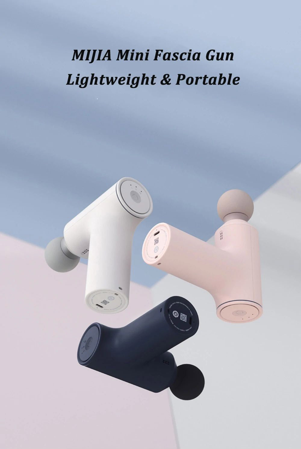 Pistola de Masaje Portátil Mini Xiaomi Mijia, Masajeador Eléctrico para Relajación Muscular, Bajo Ruido de 48dB, 3 Niveles Ajustables