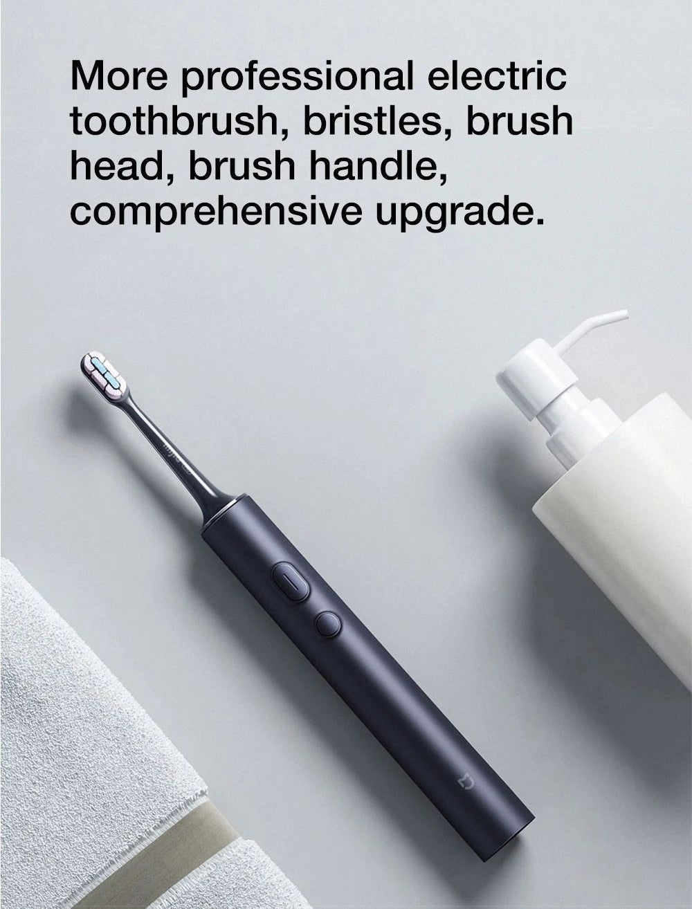 Cepillo de dientes eléctrico sónico Xiaomi Mijia T700 con pantalla LED inteligente, impermeable IPX7 y conexión inteligente a la aplicación.