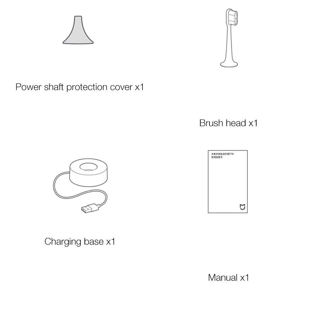Cepillo de dientes eléctrico sónico Xiaomi Mijia T700 con pantalla LED inteligente, impermeable IPX7 y conexión inteligente a la aplicación.
