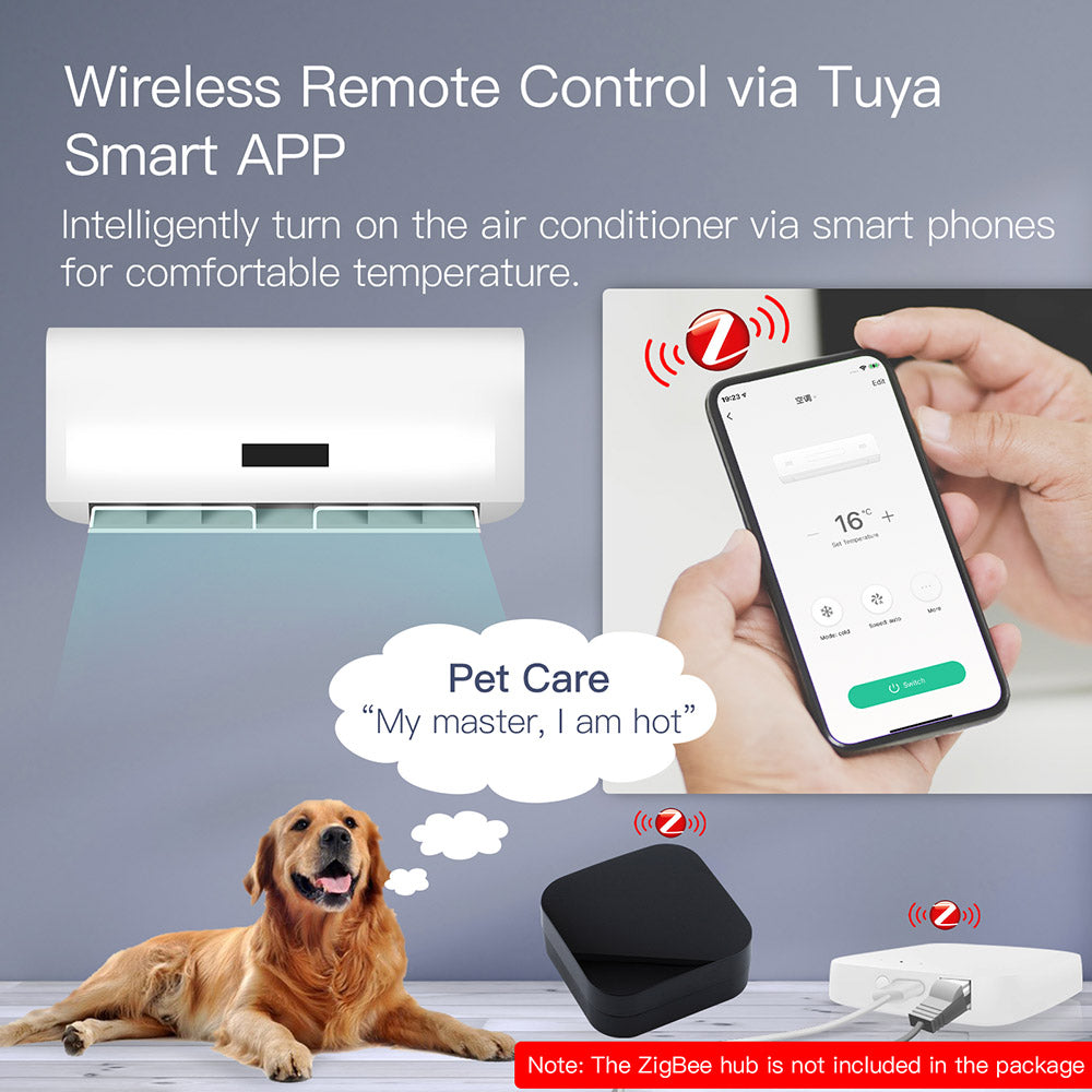 MoesHouse R11 Tuya ZigBee Mando a Distancia Inteligente IR, Controlador Remoto Infrarrojo Universal para Hogar Inteligente