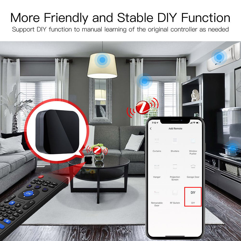 MoesHouse R11 Tuya ZigBee Mando a Distancia Inteligente IR, Controlador Remoto Infrarrojo Universal para Hogar Inteligente