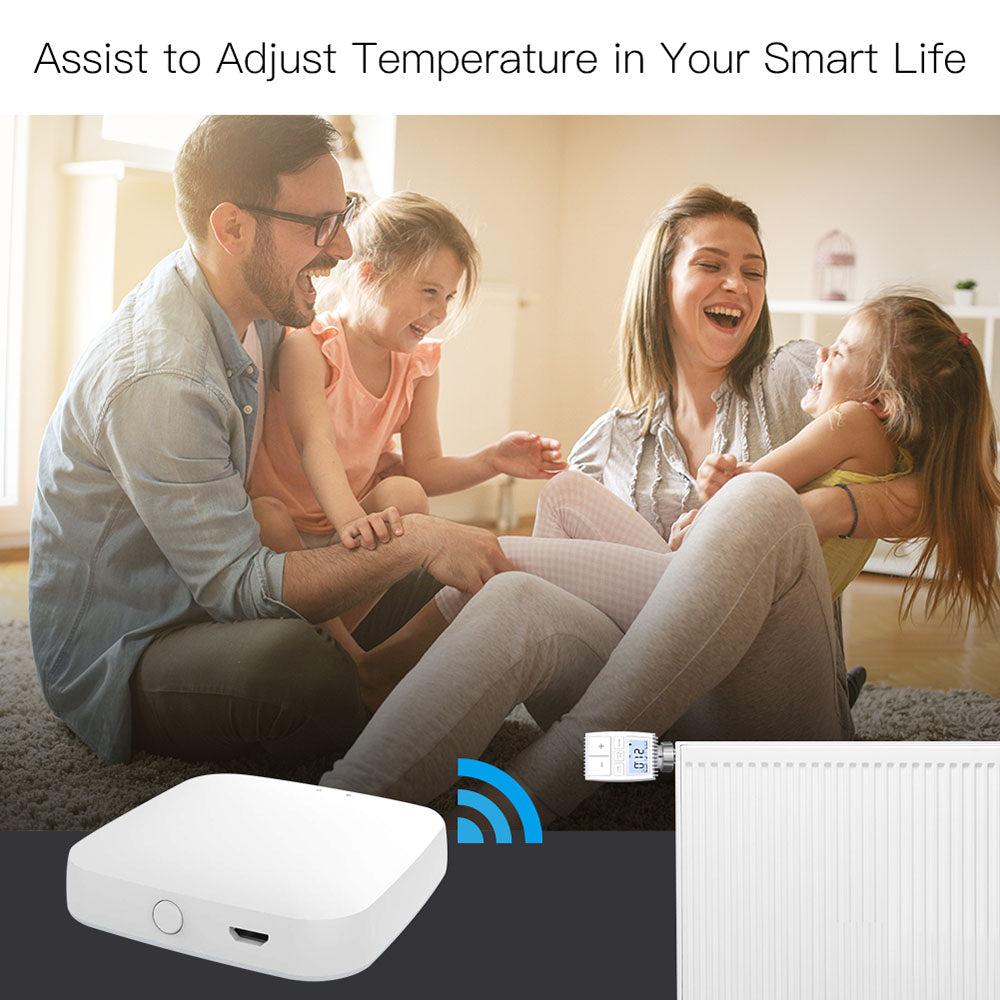 Válvula de accionamiento para radiador MoesHouse TV01 Tuya ZigBee3.0, termostato inteligente con controlador de temperatura, sensor externo TRV.
