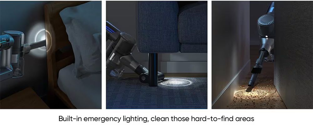 Aspiradora sin cable MOOSOO TD1-Mate, succión de 33 kPa, pantalla LED, 45 minutos de autonomía, motor sin escobillas de 420 W, luz verde, para suelos de madera, alfombras y pelo de mascotas.