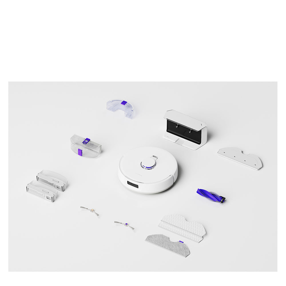 Robot aspirador y fregasuelos Narwal Freo X Plus con vaciado automático de polvo, potente succión de 7800 Pa, cepillo flotante anti-enredos, control por Alexa/Google Assistant/APP, ideal para pelo de mascotas, suelos duros y suelos de madera.