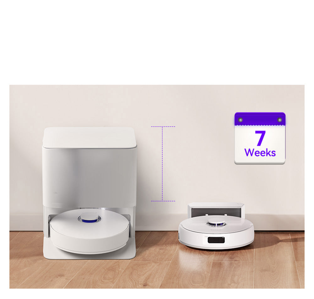 Robot aspirador y fregasuelos Narwal Freo X Plus con vaciado automático de polvo, potente succión de 7800 Pa, cepillo flotante anti-enredos, control por Alexa/Google Assistant/APP, ideal para pelo de mascotas, suelos duros y suelos de madera.