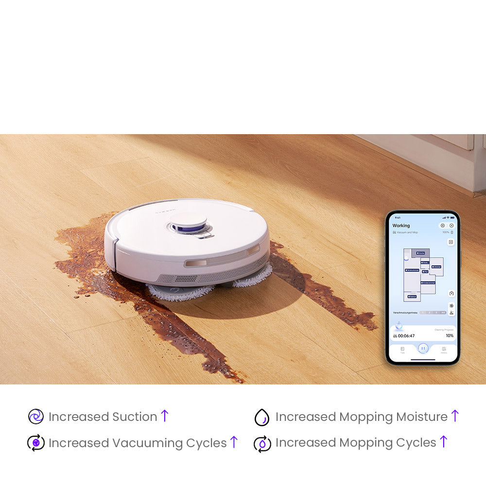 Narwal Freo X Ultra Robot Aspirador y Trapeador con Autolavado y Autovaciado, Fuerte Potencia de Succión de 8200Pa, Cepillo Flotante Antienredos, Elevación Automática del Trapeador hasta 12mm, Estación Base Todo en Uno