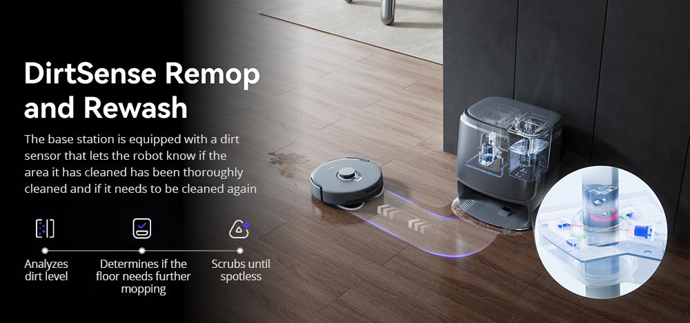 Robot aspirador y fregona Narwal Freo Z Ultra con estación base, potencia de 12.000 Pa, autovaciado, cámara dual, antienredos, 120 días sin mantenimiento, elevación automática de la mopa hasta 12 mm, evitación de obstáculos con triple láser, lavado y secado con agua caliente adaptado por IA - Blanco