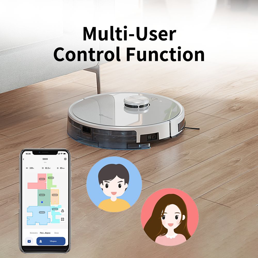 Robot aspirador y fregasuelos Neatsvor S600, depósito de polvo de 2,8 L, batería de 5200 mAh, navegación láser LDS4.0, control por aplicación, compatible con Alexa y Google Home, cepillo 2 en 1, filtro HEPA y depósito de agua de 350 ml.