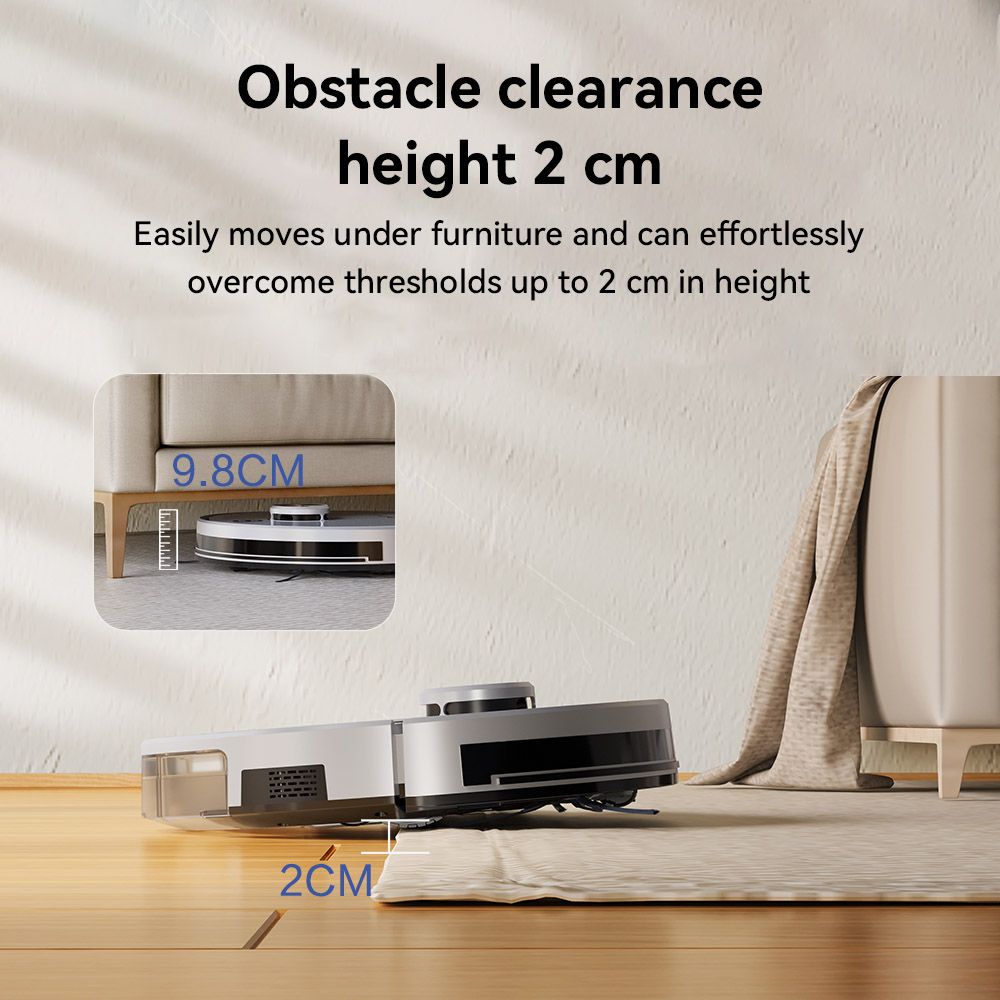 Robot aspirador y fregasuelos Neatsvor S600, depósito de polvo de 2,8 L, batería de 5200 mAh, navegación láser LDS4.0, control por aplicación, compatible con Alexa y Google Home, cepillo 2 en 1, filtro HEPA y depósito de agua de 350 ml.