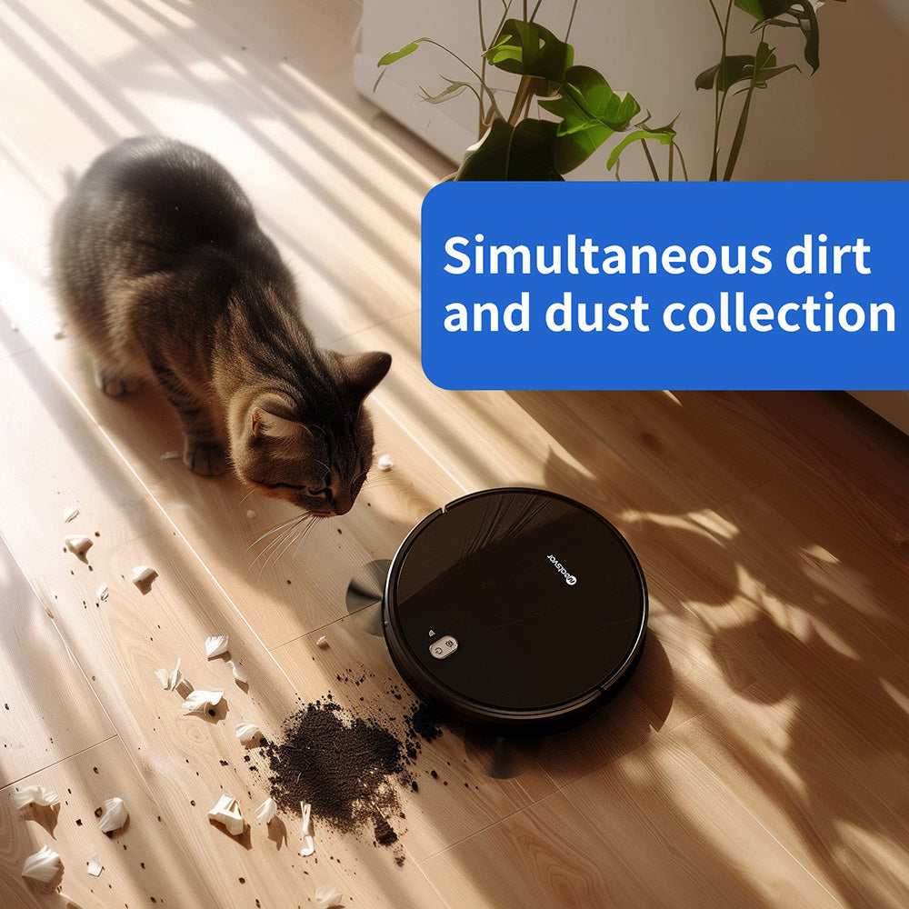 Robot aspirador y fregona Neatsvor X520, succión de 6000 Pa, batería de 5200 mAh, control Wi-Fi/APP, limpieza 3 en 1, navegación inteligente 3.0, filtración HEPA y control por voz para alfombras y suelos duros, negro.