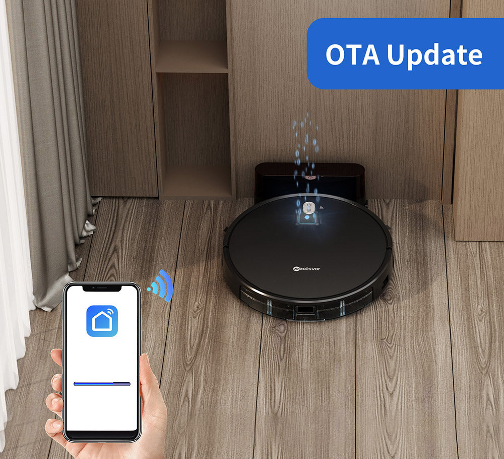 Robot aspirador y fregona Neatsvor X520, succión de 6000 Pa, batería de 5200 mAh, control Wi-Fi/APP, limpieza 3 en 1, navegación inteligente 3.0, filtración HEPA y control por voz para alfombras y suelos duros, negro.