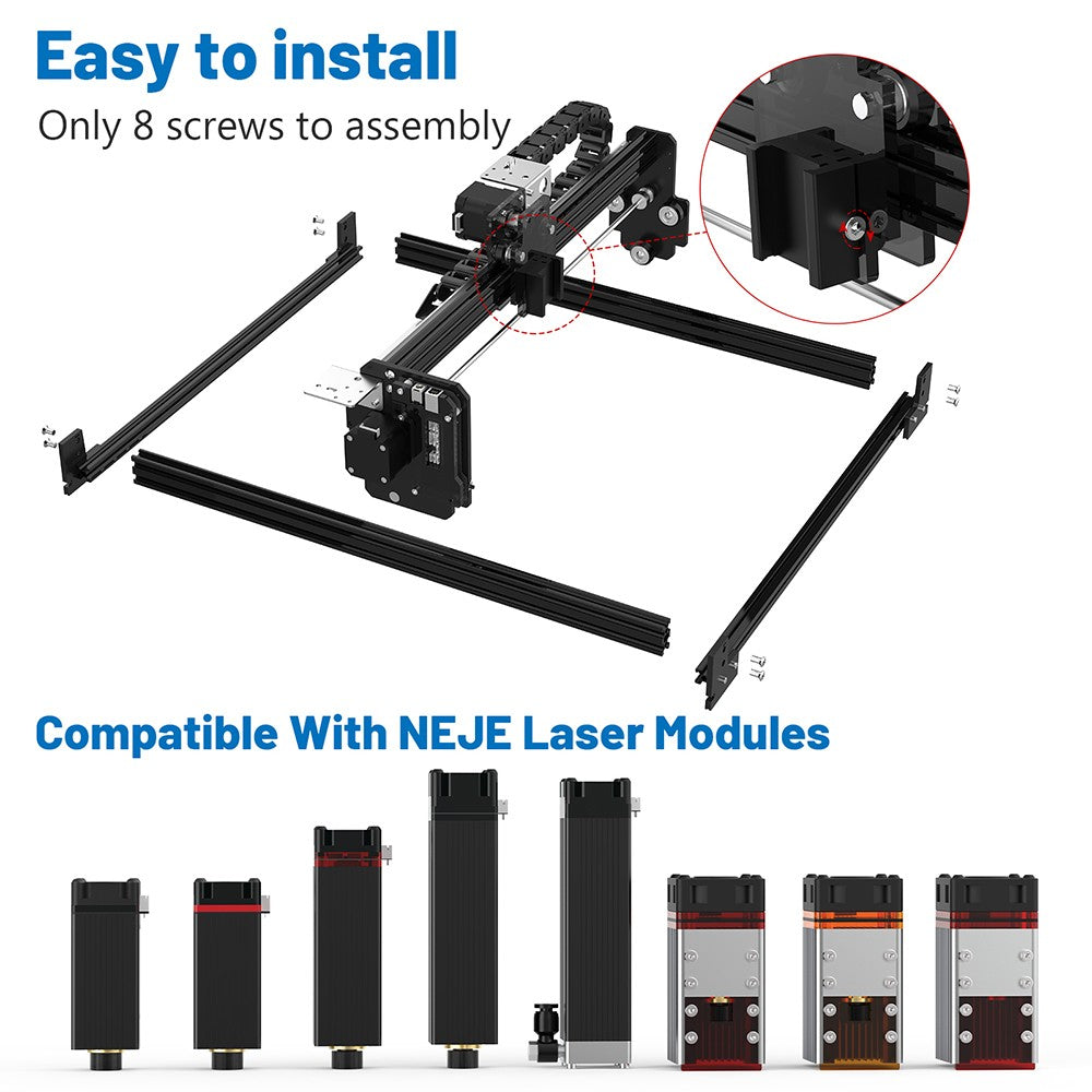 Máquina de grabado láser NEJE 3 Pro E30130 de 6 W, grabador CNC para corte de madera, control por aplicación, marcado de logotipos inalámbrico - Enchufe estadounidense