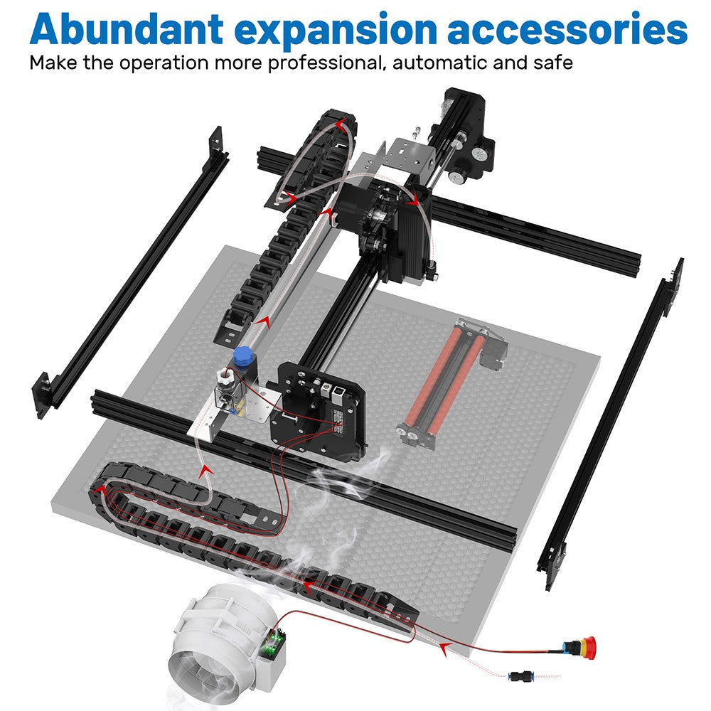 Máquina de grabado láser NEJE 3 Pro E30130 de 6 W, grabador CNC para corte de madera, control por aplicación, marcado de logotipos inalámbrico - Enchufe estadounidense