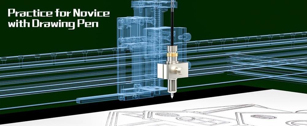 Grabador y cortador láser NEJE Max 4, potencia láser de 11 W, módulo láser E40, asistencia de aire automática, enfoque de 0,06*0,06 mm, control de 4 ejes, control inalámbrico GRBL, controlador de motor eje Z, funciona verticalmente, 750*460 mm