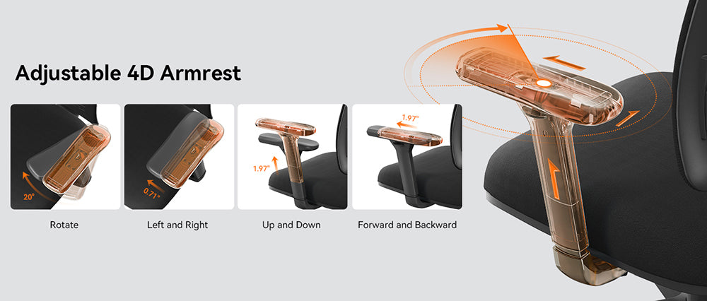 Silla ergonómica NEWTRAL MagicH-BP con reposapiés, respaldo de autoajuste, soporte lumbar adaptable, reposabrazos y reposacabezas ajustables, 4 posiciones de bloqueo - Negro