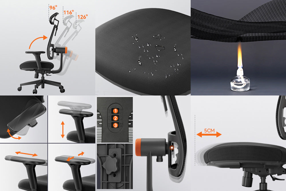Silla ergonómica NEWTRAL MAGICH002, respaldo con seguimiento automático, soporte lumbar adaptable, reposacabezas y profundidad del asiento ajustables, reposabrazos 4D reclinables, 3 posiciones de bloqueo.
