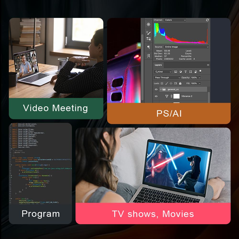 Ninkear A15 Plus 15.6'' Laptop, AMD Ryzen 7 5825U 8 Cores 4.5GHz, 1920*1080 IPS Screen, 32GB RAM 1TB SSD, 2.4G/5G WiFi, Fingerprint Unlock, Backlit Keyboard, Full-featured Type-C*1, USB3.0*2, HDMI*1, Micro SD Card Reader *1, Headphone Jack*1