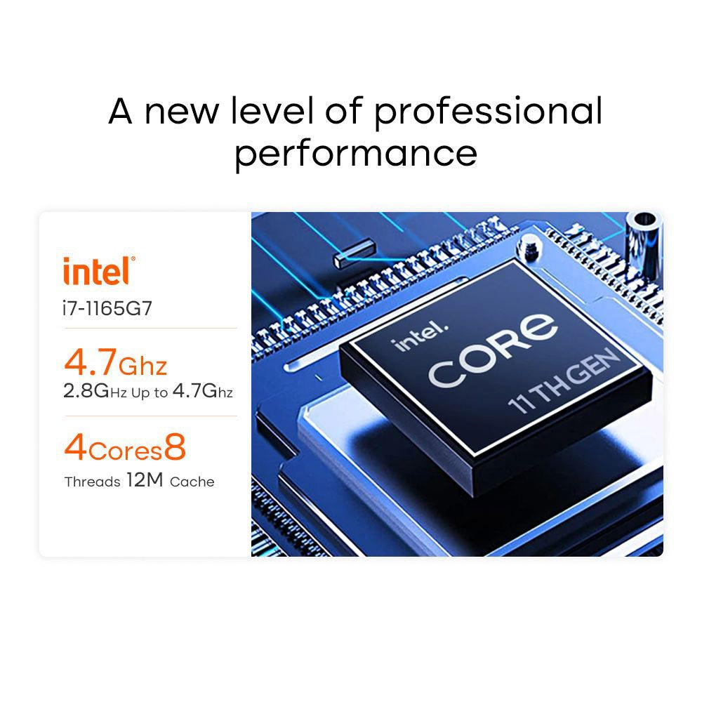 Ninkear M11 Mini PC Intel Core i7-1165G7 Processor, 16GB DDR4 512GB SSD, Windows 11, WiFi 6