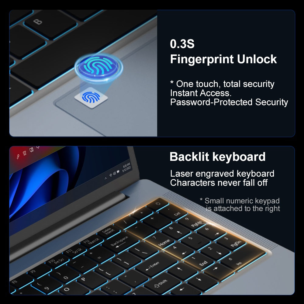 Ninkear N16 Pro Laptop, 16 inch 2560*1600 IPS Screen, Intel Core i9-12900HK 14 Cores Max 5.0GHz, 32GB RAM 1TB SSD, 120Hz Refresh Rate, WiFi 6, 5000mAh, Backlit Keyboard, 1*Full-featured Type-C, 2*USB3.0, 1*USB2.0, 1*HDMI, 1*RJ45 1*Headphone Jack