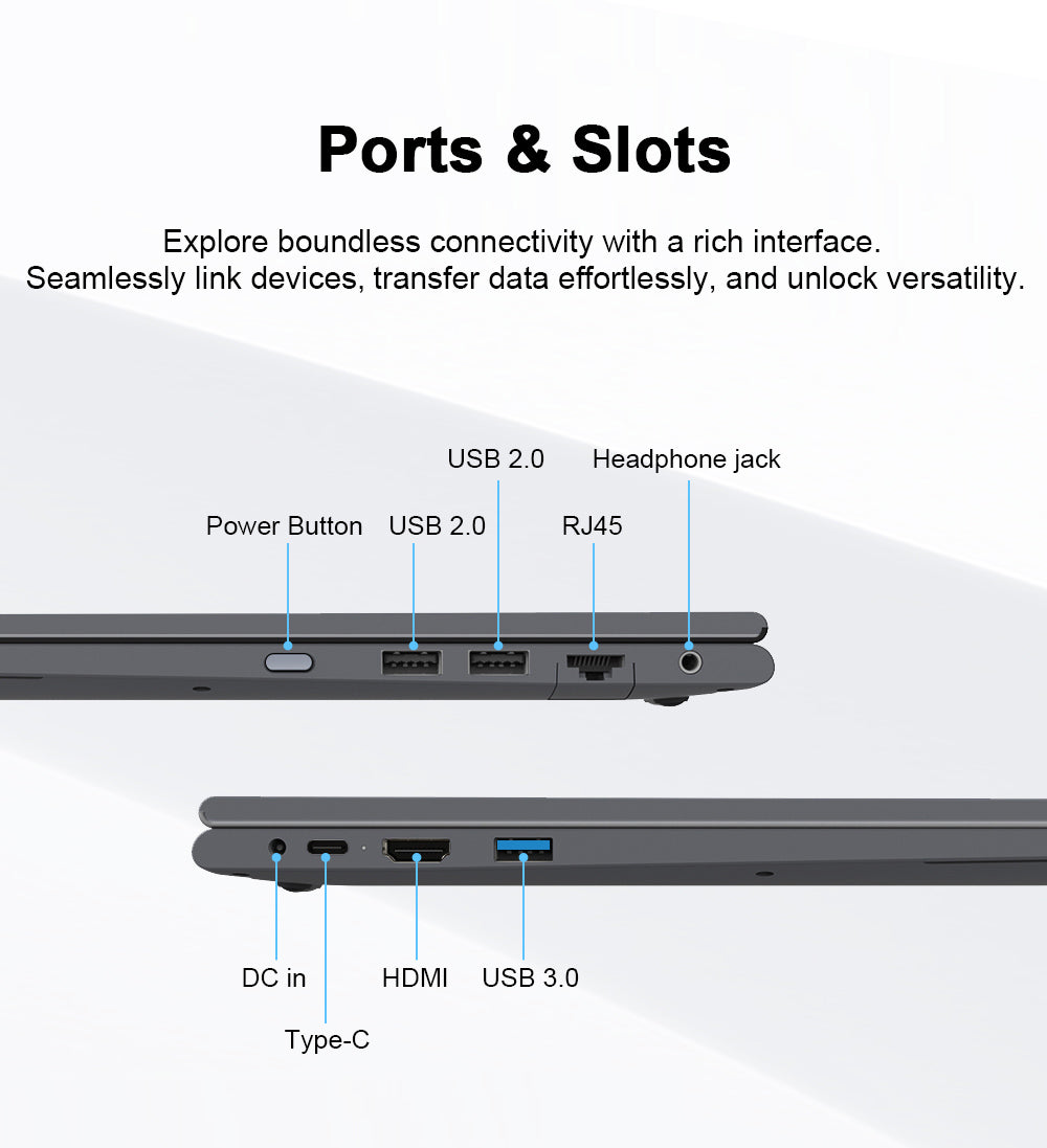 Ninkear YBOOK15 2-in-1 Laptop, 360° Flip 15.6-inch 1920*1080 Touchscreen, AMD Ryzen 3 3200U 2 Cores Max 3.5GHz, 16GB RAM 512GB SSD, 2.4/5GHz WiFi Bluetooth 4.2 , 1*USB3.0, 2*USB2.0, 1*Type-C (Data Only), 1*HDMI, 1*RJ45, 1*Headphone Jack, 38Wh Battery