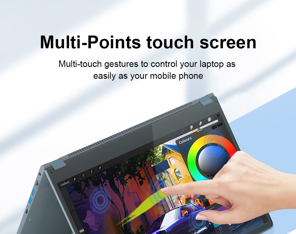 Ninkear YBOOK15 2-in-1 Laptop, 360° Flip 15.6-inch 1920*1080 Touchscreen, AMD Ryzen 3 3200U 2 Cores Max 3.5GHz, 16GB RAM 512GB SSD, 2.4/5GHz WiFi Bluetooth 4.2 , 1*USB3.0, 2*USB2.0, 1*Type-C (Data Only), 1*HDMI, 1*RJ45, 1*Headphone Jack, 38Wh Battery