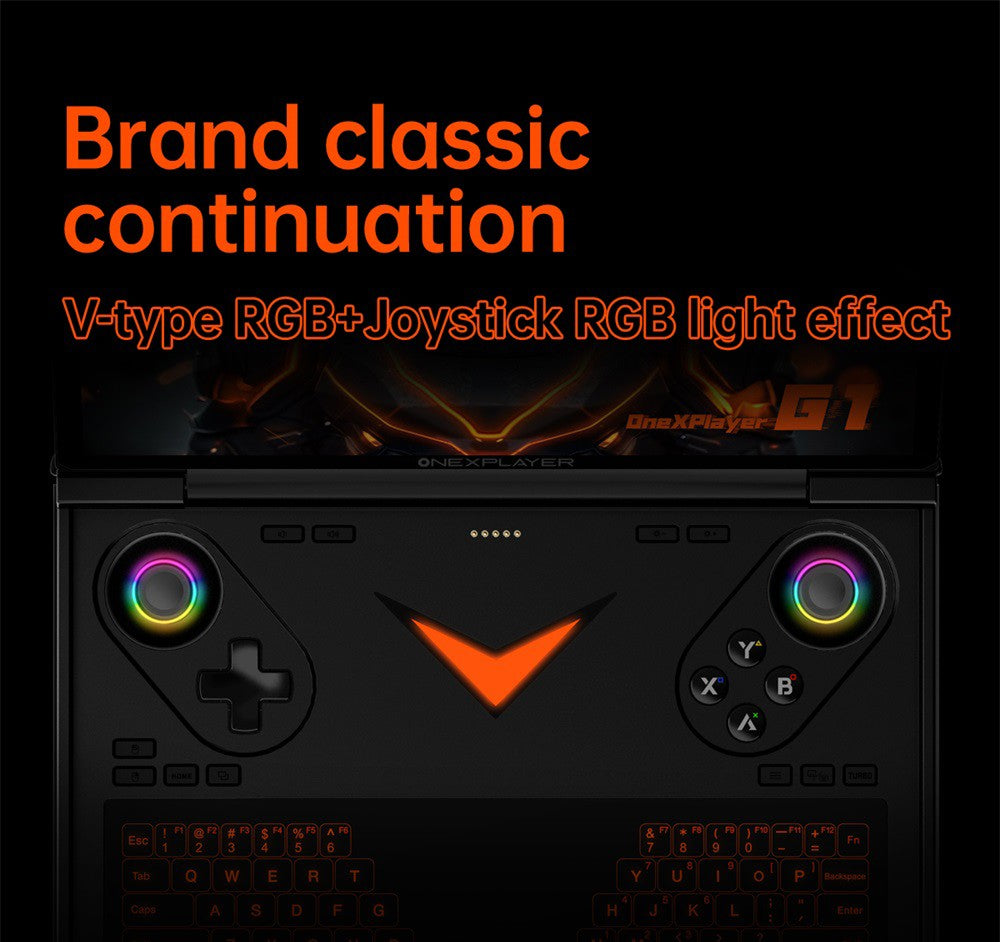 One Netbook OneXPlayer G1 Handheld Gaming PC, AMD Ryzen AI 9 HX 370 12 Cores Max 5.1GHz, 8.8'' 2560*1600 144Hz Screen, 64GB LPDDR5X 7500MHz RAM 4TB SSD, WiFi 6E, 2*USB-C, 1*USB3.2, 1*TF Card, 1* Oculink, 1*3.5mm Audio, Fingerprint Unlock - EU Plug