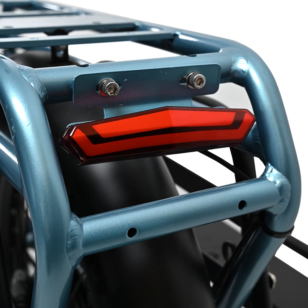 ONESPORT OT01 Electric Cargo Bike, 650W Motor, 48V 27Ah Battery, 20*2.6-inch Tire, 25km/h Max Speed, 100km Max Range, Hydraulic Disc Brakes, Front Suspension Fork - Blue